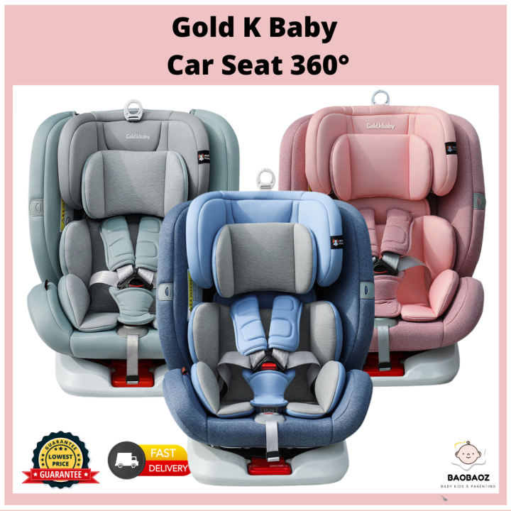 Gold K Newborn Baby to Children Car Seat 360° with Isofix Latch