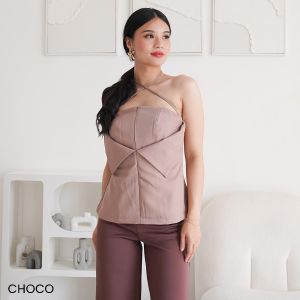 Blus Kemben Twill Greya/Blus Wanita/Murah/Premium