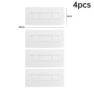 ตะขออเนกประสงค์4ชิ้นชั้นวางของในห้องน้ำติดผนังแข็งแรงติดนาฬิกาแขวนรูปภาพอุปกรณ์ตกแต่งบ้าน