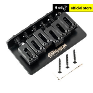 Wilkinson M Series 52.5mm(2-1/16 inch) String Spacing Modern Style Saddle Hardtail Fixed Bridge Non-Tremolo Bridge for Strat Tele Style Electric Guitar