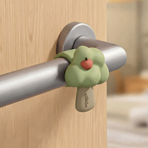 SDFBN Tulip Door Knob Cover Anti-Collision Anti Slip Silicone Doorknob Sleeve Furniture Fittings Cute Flower-Shaped Bumpers Home