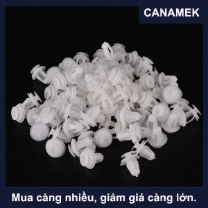【CANAMEK】 100 x Tấm nhựa trang trí cửa xe hơi màu Trắng chốt giữ đinh lỗ 8.2mm