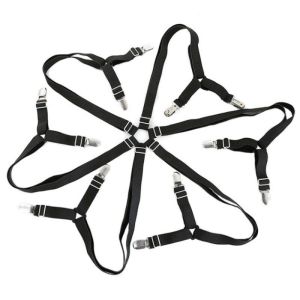 Triangle Straps Adjustable Bed Sheet Corner Elastic Straps Fasteners Clips Clamps