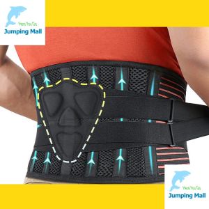 S-XXL Lumbar Back Support Belt with Six Pressure-Relief Bars - Pain Relief for Men & Women