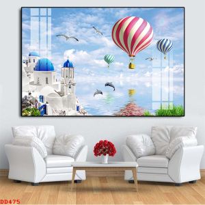 Tranh treo tường chủ đề biển cả đại dương sinh vật biển mẫu hot nhất tranh tráng gương 5D phù hợp mọi không gian