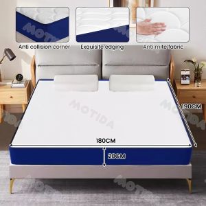 Memory foam spring mattress PK cotton bed mattress Comfort mattress foam bed Ergonomic Mattress knitted fabric single/double/queen/king size 8.1 inches thick Sponge Quilt