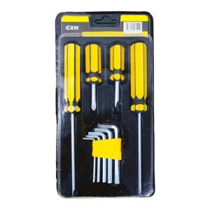 Set Paket Obeng Kunci L Tools 9 Pcs Obeng Tang Hexagonal Kunci L Tools 9 in 1