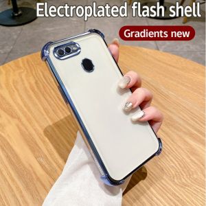 Luxury Plating Case For OPPO A7 AX7 A5S AX5S A12 Clear Shockproof Camera Protection Cover