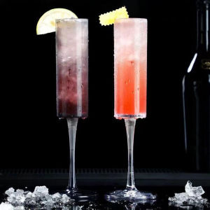 [Alex Do] Hot Sale 6OZ Champagne Cocktail Cup Champagne Red Wine Plastic Cup Detachable Threaded High Footed Cup Beverage Cup