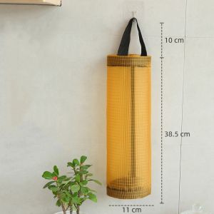 Ready Stock! Large-Capacity Garbage Bag Storage – Bottom Elastic Outlet Design | Easy Hanging Organizer