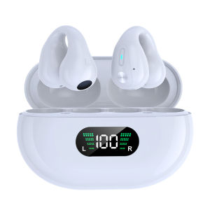 ♥ SPLAY Shipping+Readystock ♥R15 Wireless Ear Bone Conduction Headset Bluetooth-compatible 5.3 Clip-on Ears Earphone Intelligent Noise-Cancelling Headphones