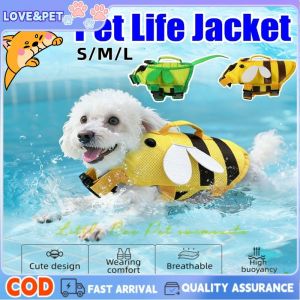 Dog Life Jacket Pet Swimming Clothes High Buoyancy Adjustable Straps Cat Life Vest for Beach Pool