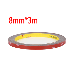 Outdoor Permanent GREY Double Sided Tape (8mm | 12mm | 20mm x 3meters)Strong Molding Tape