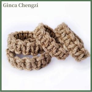 Ginca คลิปหนีบผ้าม่านเชือกปอแบบวินเทจผูกหลังสายรัดผ้าม่านแบบบิดเกลียวที่ยึดผ้าม่านผูกด้านหลังของตกแต่งบ้าน