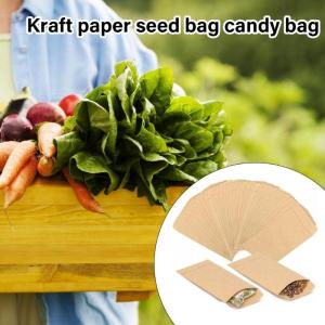 ซองป้องกันเมล็ดกระดาษคราฟท์100ชิ้น/เซ็ต6X10ซม. ถุงเก็บของลูกกวาดและสินค้าชิ้นเล็กถุงใส่เครื่องประดับและเหรียญ