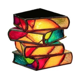 Mini Book Stack Succulents Pot Intricate 3D Design Container Gothic Display Office Decoration