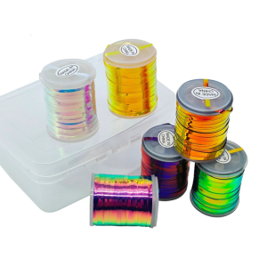 6 Spool Multiple Color Flash Tinsel Thread for Fly Making Fly Fishing Lure Making Supply Fly Tying Wire Accessories