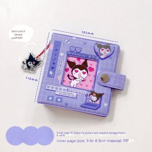 Album ảnh nhỏ phim hoạt hình kawaii Sanrio Hello Kitty kuromi My Melody thẻ cuốn sách cinnamorol ảnh lưu trữ cuốn sách dễ thương món quà