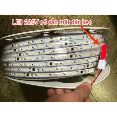 Dây đèn led 2835 - 220v - có keo dán - bán theo mét