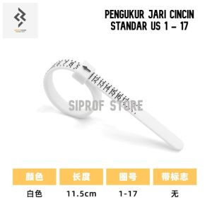 Alat Pengukur Jari Cincin Standar US no 1 - 17