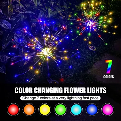 OOKAS Solar Firework Led Light Solar Christmas Lights Outdoor Waterproof Garden Decoration Lamps
