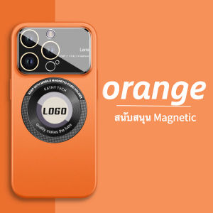 🇹🇭HY เคสไอโฟน สายชาร์จแม่เหล็ก Luxury Slim Matte PC Magnetic Phone Cases For iPhone 14 13 12 pro promax Pro Max Plus MagSafe Case Camera Full Protector Logo Hole Hard Back Cover