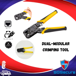 HT-318 Dual Modular Crimping Tool: Perfect for RJ45 RJ12 and RJ11 Connectors