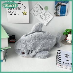CMinYP 1PC dễ thương cá mập sang trọng bút chì trường hợp học sinh văn phòng phẩm đồ dùng học tập Kawaii búp bê trở lại trường học lưu trữ túi bút Túi văn phòng phẩm