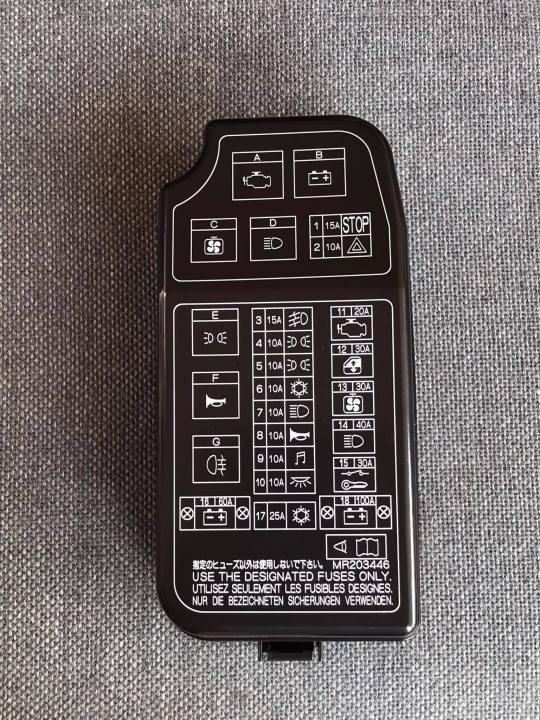 fuse relay box cover original mitsubishi lancer pizza gsr evolution 46