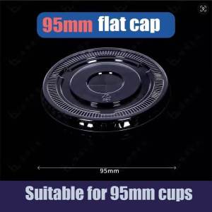 【VIDKHSY Store】50PCS/1000PCS Plastic Y Cup with Lids Set-12oz/16oz/22oz) | 95mm Flat & Dome Lid Disposable Bubble Tea Cup For Coffee ShopsMilk TeaWestern RestaurantsJuice Bars