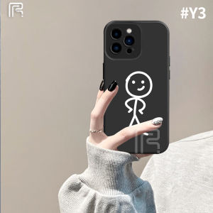 (Lokal Ready) Casing hp Vivo IQOO Z7X V27e V25 V25e V19 V9 V21 V20 V23e Y85 S1 S1 Pro Karakter Garis Lucu Imut Soft Tpu Tepi Lurus Couple Case Sarung Couple Softcase