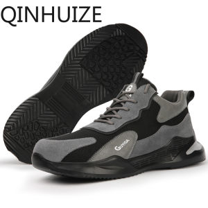 QINHUIZE New style steel toe safety shoes fashionable and comfortable EVA light-soled wear-resistant protective work safety boots