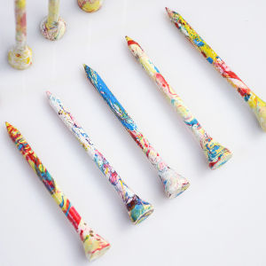 CRESTGOLF 100pcs/Pack 70MM/ 80MM Wooden Golf Tees Golf Wood Tees Colorful Golf Wood Tee Accessories