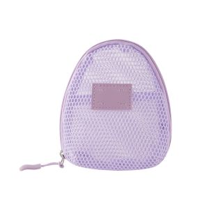 WCYC Nylon Cosmetic Bag With Zipper Hand-held Mesh Makeup Bags Casual Mesh Storage Pouch Women