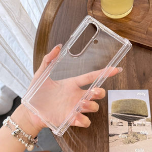Transparent Full Protector Acrylic Case for Samsung Galaxy Z Fold 7 6 5 4 3 8 Ultra zfold Hard Hinge Shockproof Clear Slim Cover