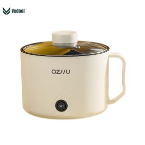 220V 1.8L Rapid Ramen Cooker Multifunctional Small Fryer Pot Easy To Clean Electric Dual Power Noodle Cooker for Noodles Steaks Eggs & Pasta[UEB Vodool]