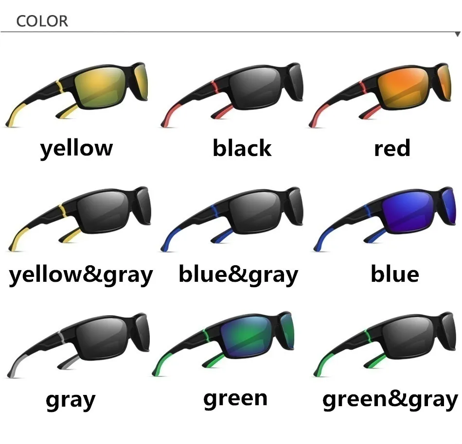 Fashion HD Polarized Sunglasses Men Polarized Riding Cycling Fishing  Sunglasses Outdoor Sports Driving Sunglasses UV400 Glasses