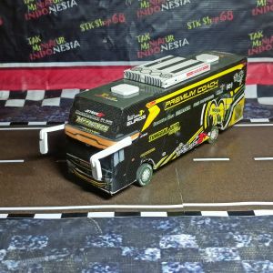 Mainan Miniatur Bis TUNGGAL JAYA MOONEYES bisa tambah Full Lampu Telolet Basuri Remot Control RC