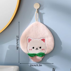 Ins Flower Shape Hand Towels Quick-drying Hand Towel Cute Hanging Hand Towel for Kitchen Bathroom Handkerchief Home Supplies