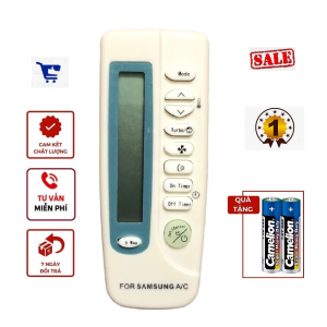 Điều khiển máy lạnh Samsung ARC-410 ARH-401 ARH-403 ARH-415 ARH-420 ARH-421 - Tặng kèm pin hàng loại tốt - Remote từ xa SAMSUNG