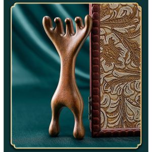 2 in 1 Sandalwood Comb/Head Massage & Meridian Massage Comb - Sandalwood Material