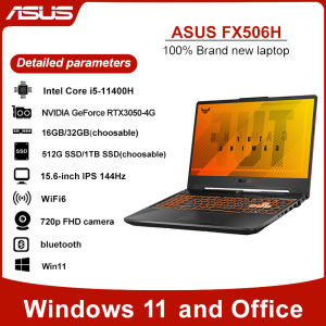 laptop Gaming Laptops  TUF 11Th i7-11600H unique RTX3050 RGB keyboard  can play CF/LOL/PUBGM esports game 3D design video clip