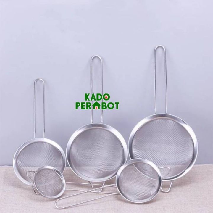 Saringan Teh Stainless 12Cm - Saringan Kopi Bubuk - Saringan Bubuk - Saringan Masak - Saringan Goreng