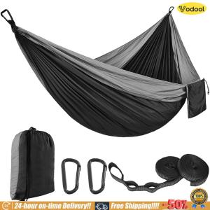 [Vodool]Sleeping Swing Hammock Tear Resistance Outdoor Camping Swing Breathable Portable Nylon Parachute for Yard Camping Picnic