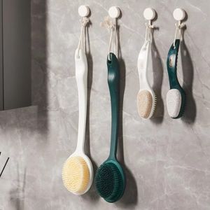 JUTBONG 1pc 2 In 1 Pumice Stone Foot Brush Double-sided With Handle Callus Softener Tool Dead Skin Remover Foot Scrubber Brush Foot Care