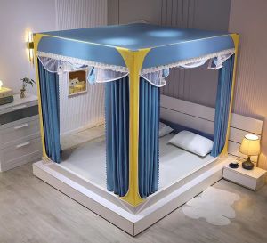 มุ้งกันยุงกว้างใหญ่ มุ้งแบบมีพื้น มุ้งกันยุงแบบมีม่านปิด 4 ด้าน มุ้งกันยุงเตียงนอน กันแมลง ยุง ขนาด 6.6 ฟุต 4 ฟุต 5 ฟุต พร้อมส่ง