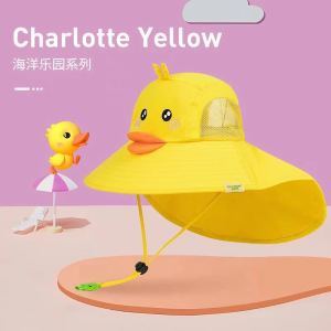 [Free Shipping]Childrens sunscreen summer UV protection sun hat boys and girls fisherman hat sunscreen big brim