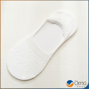 Orna ถุงเท้าลูกไม้ ถุงเท้าผ้าฝ้าย ด้านล่างซิลิโคนกันลื่น  Lace socks