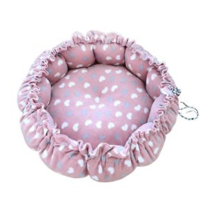 FMSRZX Plush Winter Cat Kennel Soft Cloth Cat Soft Bed Dog Bed House Round Cat Pumpkin Nest Kitten