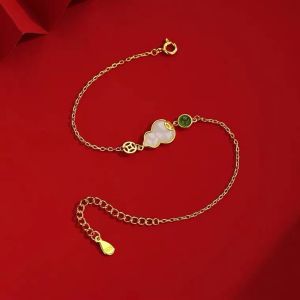 Mô Phỏng Vòng Tay Bầu Hetian Jade Fulu Ngách ins Quà Tặng Ngày Lễ Tình Nhân Cho Bạn Gái Cao Cấp 2023 Mẫu Mới